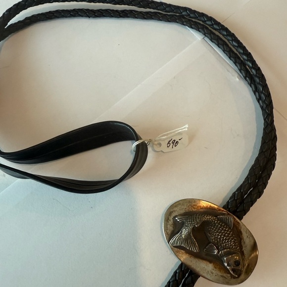 Tony Sanchez Sterling Silver Trout Bolo Tie - Picture 3 of 6